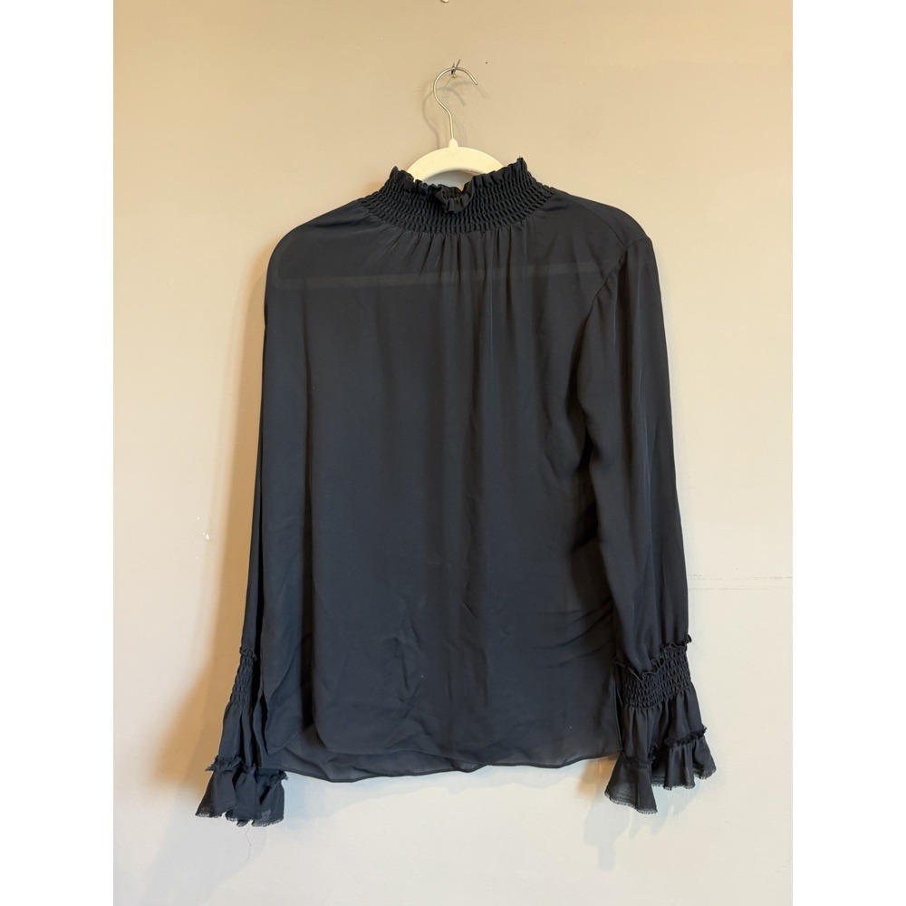 Kobi Halperin Kristin Ruffle Button Down Silk Top XS